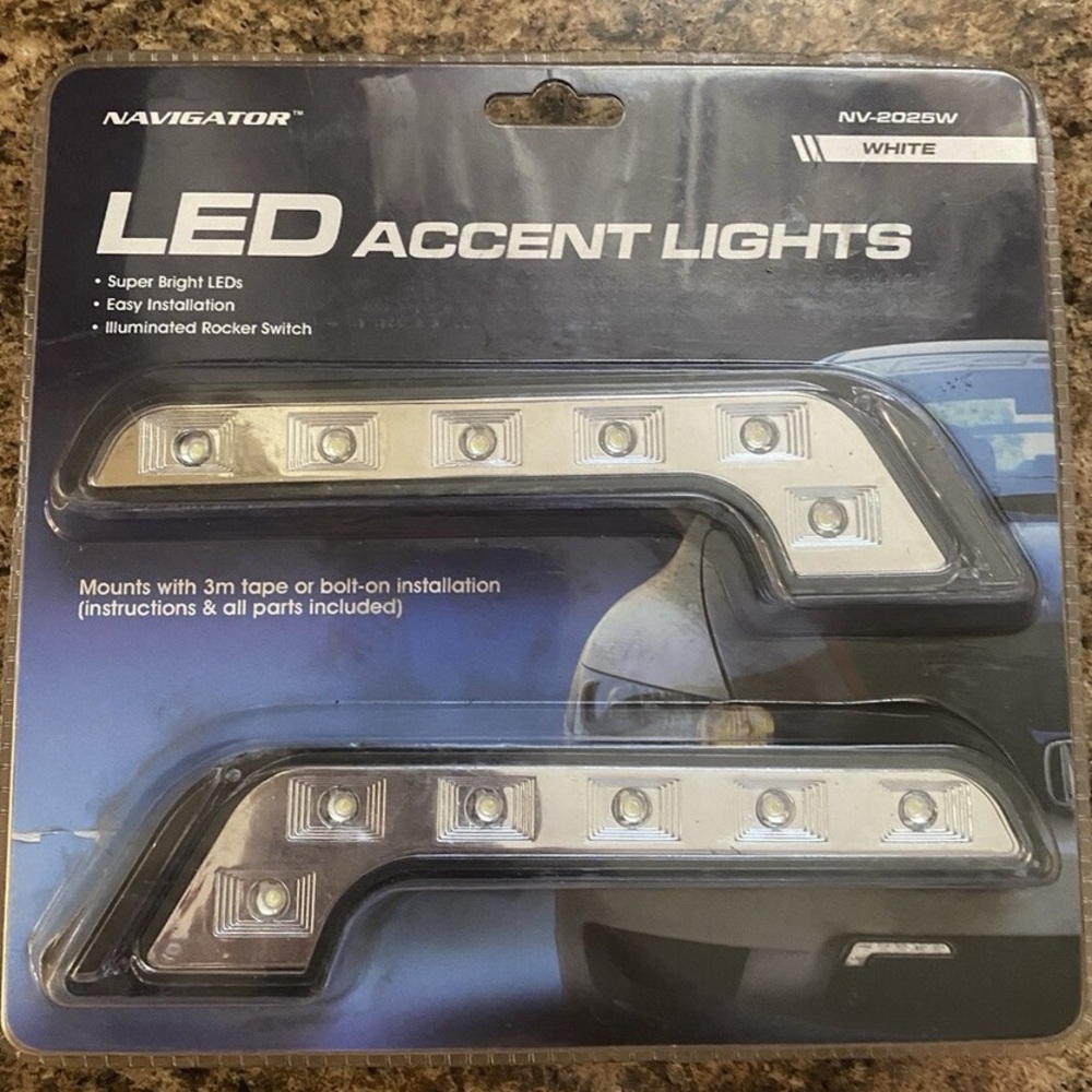 Navigator LED Accent Lights White Model NV-2025W Super Bright For Car
